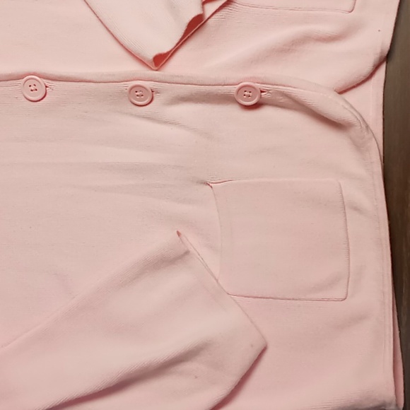 Studio Works Light Pink Full Button Cardigan w Front Pockets XL - Picture 4 of 4